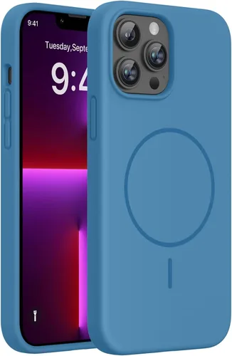 Miniatura 112 de Miracase Funda diseñada para iPhone 13, con protector de pantalla de vidrio templado, forro de microfibra suave antiarañazos, funda de goma