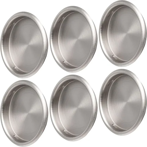 Miniatura 9 de 6 tiradores de dedo para puerta de armario de 2-1/8 pulgadas, color negro, circulares fáciles de poner, no necesitan clavos, perfecto para bolsillo