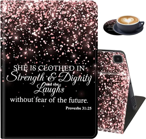 Funda y posavasos para Samsung Galaxy Tab A7 Lite 2021, soporte ajustable a prueba de golpes para Samsung Tab A7 Lite de 8.7 pulgadas