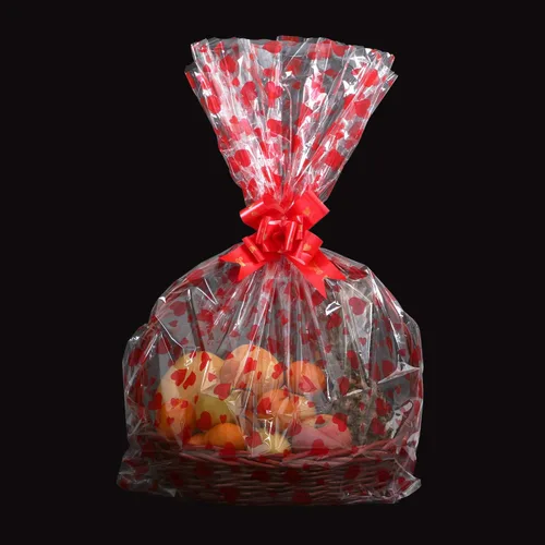 Miniatura 5 de Kolewo4ever Paquete de 20 Bolsas de Canasta de San Valentín Conjunto de Lazos de Tirar 30 X 44 pulgadas 10 Paquete de Bolsas de Embalaje Envoltura