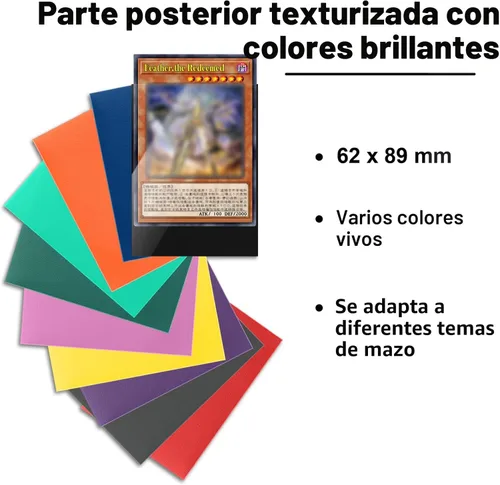 Miniatura 5 de Juego de 200 fundas negras compatibles con fundas para tarjetas pequeñas japonesas Yu-gi-oh, 2.4 x 3.5 pulgadas, textura trasera, barajado perfecto