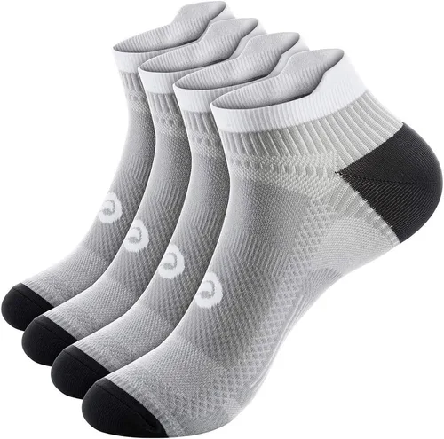 Miniatura 12 de Calcetines de compresión al tobillo PAPLUS para hombres y mujeres 2/4/6 pares, calcetín de compresión de corte bajo para correr con soporte