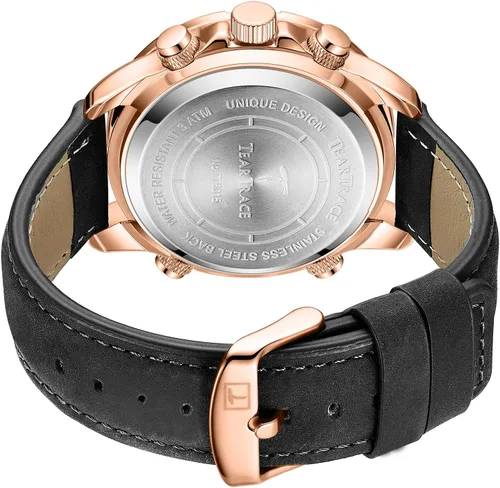 Miniatura 7 de TEARTRACE Watches for Men Luxury Business Waterproof Calendar Leather Strap Digital Chronograph Analog Wristwatch