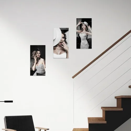 Miniatura 4 de ZXHYWYM Impresiones personalizadas con tus fotos, imágenes personalizadas de 3 piezas para retratos familiares, mascotas, imágenes personalizadas 3