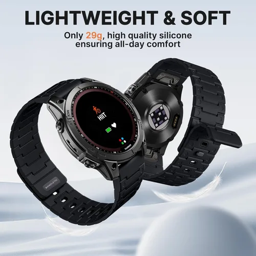 Miniatura 6 de Bandletic Magnético Compatible con Garmin Instinct 2 Correa de Reloj - Correa de Silicona de Ajuste Rápido de 22mm para Fenix 8 E 47mm/7 6 Pro/5