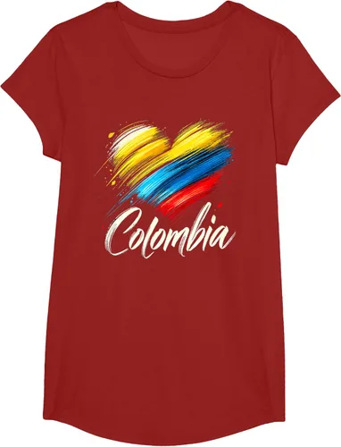 Miniatura 3 de Camiseta de orgullo colombiano con corazón de la bandera de Colombia