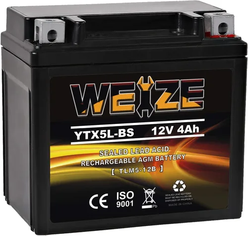 Miniatura 22 de Weize YTX20L-BS - Batería de alto rendimiento para deportes de potencia - Sellada, libre de mantenimiento, AGM para motocicleta, ATV, UTV, moto