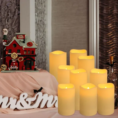 Miniatura 4 de fclayvts Paquete de 24 velas LED sin llama con control remoto, velas eléctricas parpadeantes, velas temporizadoras, llama 3D, para Halloween