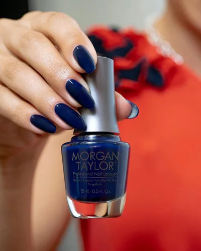Miniatura 6 de Morgan Taylor Esmalte de uñas profesional azul, esmalte de uñas azul, laca de uñas de larga duración, 0.5 onzas