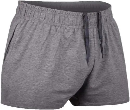 Miniatura 7 de Muscle Alive Pantalones cortos de correr para hombre con bolsillos, ropa atlética, algodón de rizo francés con 3 o 5 pulgadas