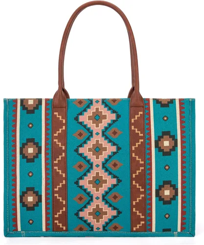 Miniatura 5 de Wrangler - Cartera para tarjetas de crédito para mujer, estilo bohemio, azteca, con bolsillo con cremallera