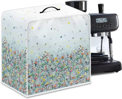Miniatura 36 de Funda para cafetera, poliéster, azul, se adapta a la mayoría de máquinas de café estándar, protector resistente al polvo, huellas dactilares