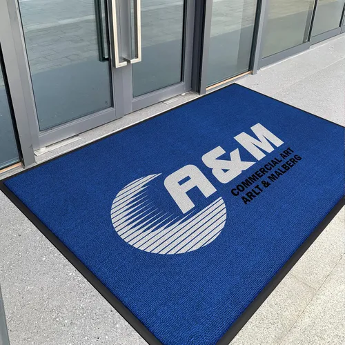 Miniatura 13 de Alfombrillas comerciales personalizadas para puertas Alfombra con logotipo personalizado Texto de entrada Alfombra para entrada con respaldo de goma