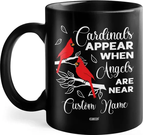CUBICER Taza de café de cerámica negra personalizada, tazas religiosas, con nombre personalizado, tazas grandes con refranes para mujeres, hombres,