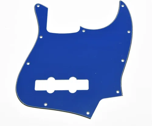 Miniatura 5 de KAISH 4 String J Bass Style Pickguard Bass Pick Guard Scratch Plate para USA/México Jazz J Bass Negro/Blanco Grid