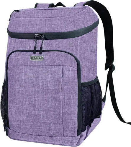 Miniatura 18 de BAGLHER Mochila Nevera Térmica Ligera Aislada - 30 Latas, A Prueba de Fugas para Almuerzo, Picnic, Senderismo, Viajes de Campamento Verde-Titán
