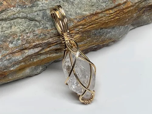 Miniatura 11 de 66 necklace pendant gemstones choose from moldavite, citrine, or herkimer diamond