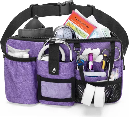 Miniatura 2 de Trunab Riñonera para enfermera, cinturón organizador de enfermería con correa de cintura ajustable, bolsa de cintura para suministros médicos