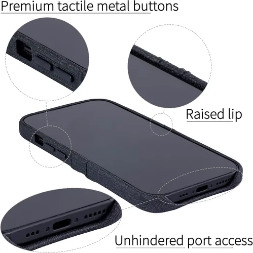 Miniatura 4 de Dockem Funda para tarjetas para iPhone 15 con placa de metal integrada para montaje magnético y 2 bolsillos para tarjetas: Cartera Luxe M2, piel
