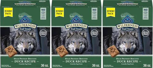 Miniatura 12 de Blue Buffalo Wilderness Trail Treats - Galletas crujientes para perros, sin granos, con alto contenido de proteínas, receta de pavo, bolsa de 24