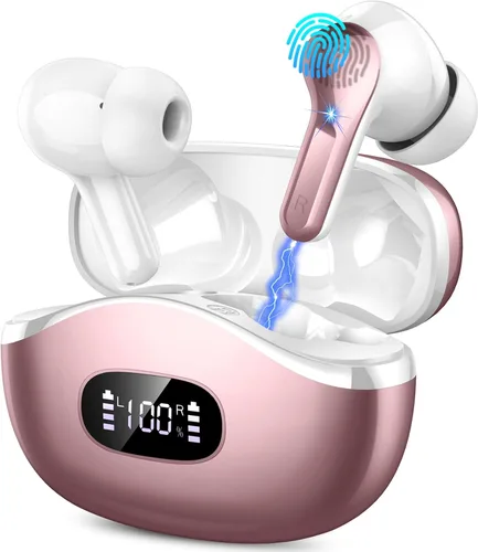 Miniatura 14 de Auriculares inalámbricos, auriculares Bluetooth 5.4 HiFi Stereo, auriculares con 4 micrófonos ENC con cancelación de ruido, auriculares Bluetooth