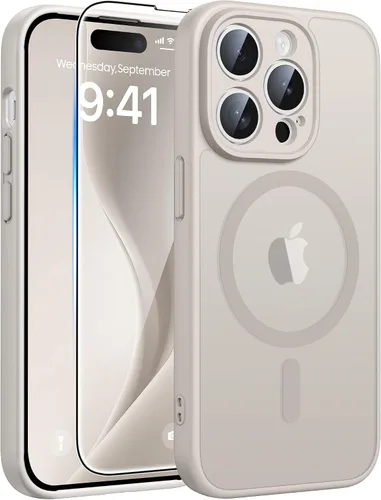 Miniatura 108 de FNTCASE - Funda para iPhone 16 Pro: magnética, mate, translúcida, de grado militar, protectora contra caídas, resistente, fina, duradera y a prueba