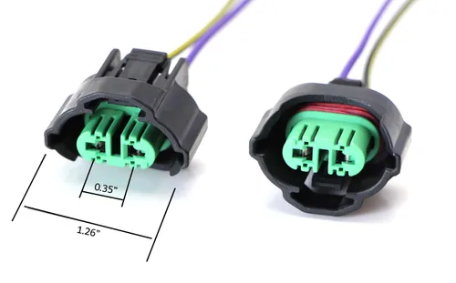 Miniatura 5 de iJDMTOY OEM H11 H8 adaptadores hembra arnés de cableado con conectores de cable de 4 pulgadas compatibles con faros delanteros o luces antiniebla