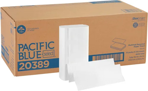 Georgia-Pacific Toallas de papel multipliegue Pacific Blue Select de GP PRO (Georgia-Pacific), 20389, 250 toallas de papel por paquete, 16 paquetes
