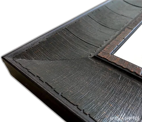 Miniatura 8 de West Frames The Lodge Marco de fotos rústico envejecido de 3 pulgadas de ancho (nogal espresso oscuro, marco vacío de 8 x 10 pulgadas, sin plexiglás)