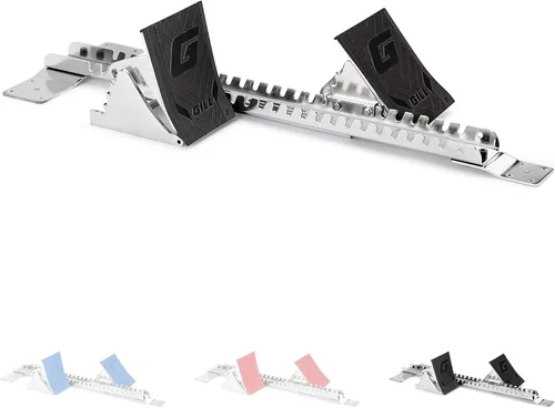 Miniatura 3 de Gill Athletics Pedales de aluminio fundido S2 Starting Block de 8 pulgadas de alto, diseñados para competiciones de alto nivel en pista y campo