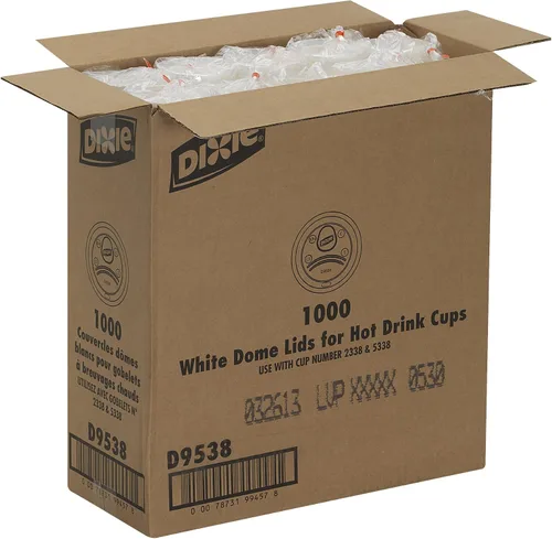 Miniatura 3 de Dixie - Tapas de taza de café caliente domo de 8 onzas por GP PRO Georgia Pacific White, D9538, 1000
