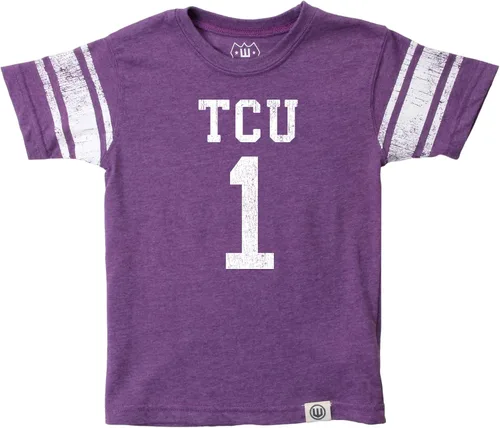 Miniatura 19 de Wes and Willy Camiseta de Manga Corta con Estampado de Jersey para Niños y Jóvenes Fanáticos del Deporte Universitario, Tallas 8-20 Vintage