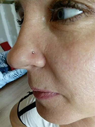 Miniatura 7 de D.Bella Nose Rings 10Pcs 18G Nose Screw Rings Studs Surgical Steel Piercing Jewelry 2mm Clear CZ Silver