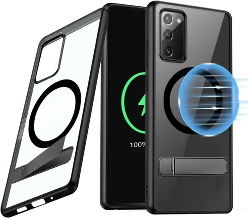 Miniatura 14 de Funda magnética para Samsung Galaxy Note 10 Plus/Note 10+ (6.8 pulgadas) [compatible con Magsafe] parachoques de TPU suave + parte trasera Negro