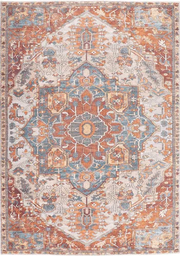 Miniatura 133 de GLN Rugs Traditional Collection - Alfombra de felpilla lavable a máquina, tradicional lavable, antideslizante, alfombra de felpilla de pelo corto