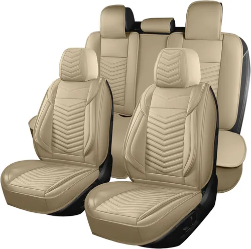 Miniatura 11 de HChengkikz Fundas de Asiento de Automóvil Par Delantero, Fundas de Asiento de Cuero Nappa Transpirable para Automóviles, Cojines Universales