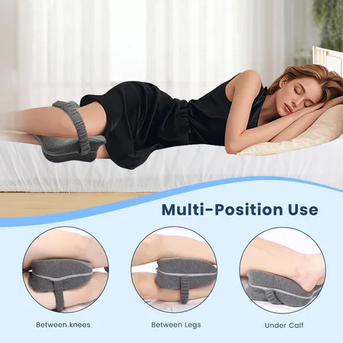 Miniatura 3 de Almohada de rodilla para dormir de lado, almohada larga de pierna de rodilla de 13.8 pulgadas para dormir de lado, almohada de espuma viscoelástica