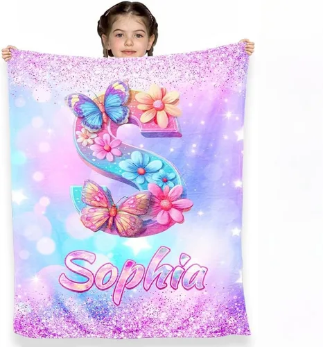 Miniatura 29 de D-Story Mantas personalizadas, mantas personalizadas con nombre, manta americana, manta africana para niña, mantas personalizadas para niños