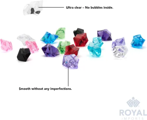 Miniatura 4 de Royal Imports Piedras acrílicas de cristal de hielo para rellenos de jarrones, dispersión de mesa de fiesta, boda, fotografía, decoración