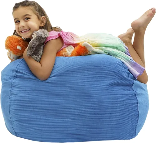 Miniatura 5 de Puf de almacenamiento de animales de peluche, puf para niños, puf para niños, sillas de puf para niños y adolescentes, soporte para animales