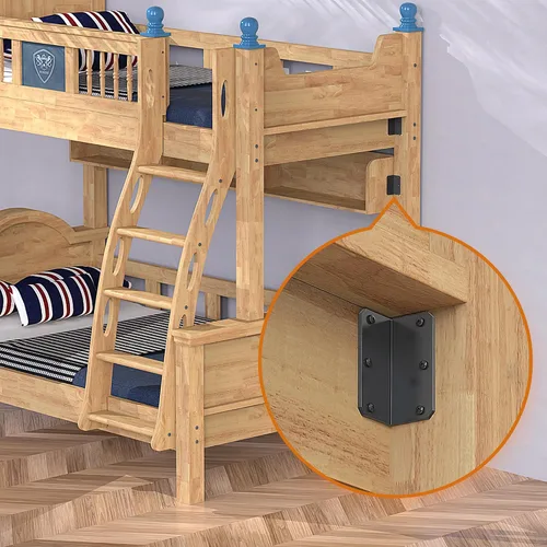 Miniatura 5 de Soporte de esquina galvanizado de 2 x 4 pulgadas, soportes de hierro en ángulo de 90 grados con agujeros, soporte de junta de metal, soporte