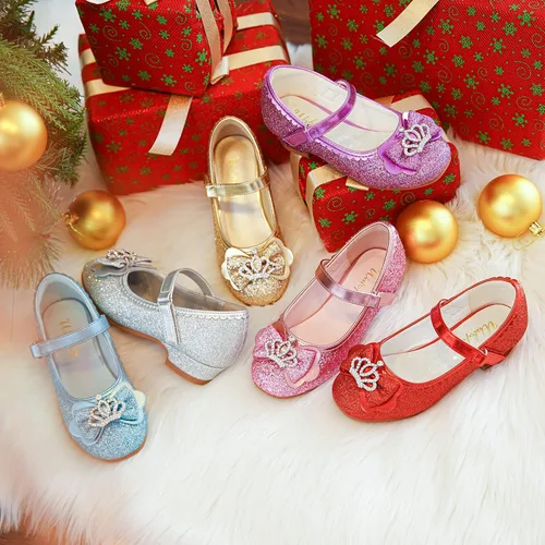 Miniatura 6 de Walofou Zapatos de vestir para niñas de flores, zapatos de tacón para fiesta de boda, zapatos planos de princesa Mary Jane para niños pequeños