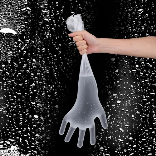 Miniatura 3 de 20 guantes de limpieza de goma desechables largos transparentes, guantes de plástico para lavar platos, guantes de plástico desechables impermeables