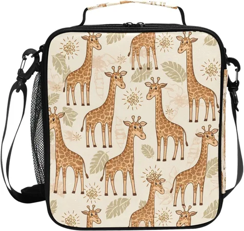 Miniatura 21 de MNSRUU Bolsas de almuerzo para niños y niñas, Doodle Kawaii Conejo, reutilizable, aislada, kit de bolsa térmica para comidas, bolsa organizadora