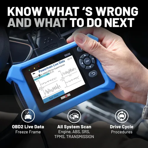 Miniatura 2 de Innova Escáner SD35 OBD2 – ABS, SRS, TPMS y lector de código de motor de verificación, datos en vivo, todos los diagnósticos del sistema, compatible