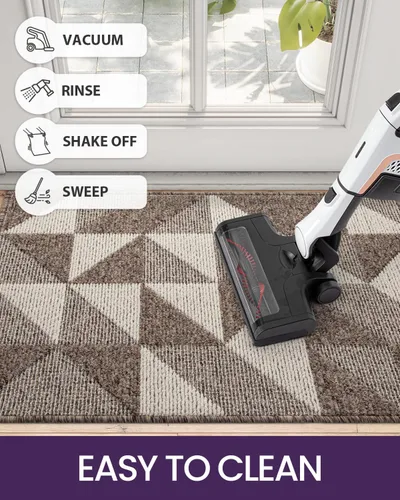 Miniatura 6 de DEXI - Alfombras para puerta de entrada, antideslizante, lavable, absorbente, resistente a la suciedad en el interior, alfombra de entrada de perfil