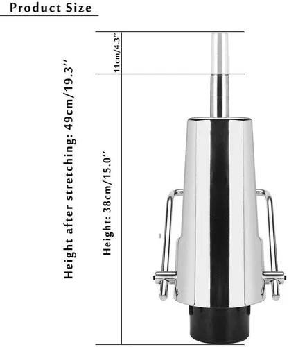 Miniatura 2 de Bomba hidráulica de repuesto para silla de peluquería, altura ajustable, capacidad de peso de 440 libras/440.9 lbs, piezas de bomba hidráulica