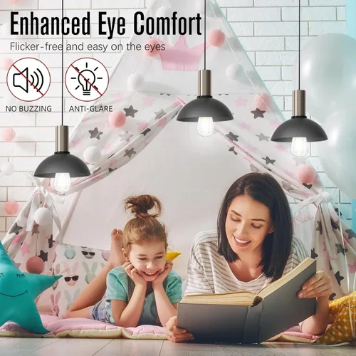 Miniatura 5 de GvvooHome - Bombillas LED regulables Edison, bombilla LED E26 equivalente a 60 W, luz blanca fría 4000K, bombillas vintage ST58, CRI de 90+, 6 W 600