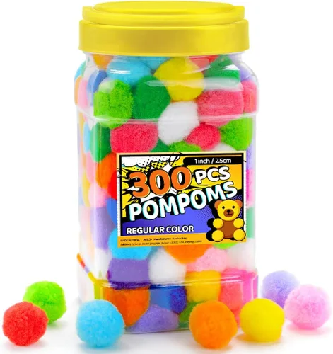 Miniatura 11 de Bundooraking Pompones, 1.5 pulgadas (4cm), 90 piezas bolas grandes multicolor a granel para artes y manualidades, pompones suaves y esponjosos