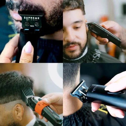 Miniatura 6 de Supreme Trimmer Combo 2 en 1 Pro Clipper y DLC T-Shaper Recortadora de barba profesional ST5206 y cortapelos STC5030 kit de barbero Negro